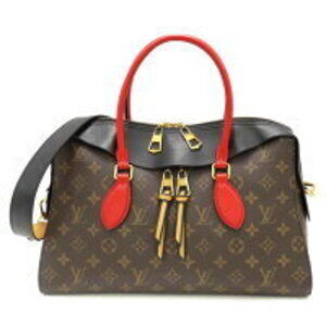 Louis Vuitton Tuileries Tote Bag Monogram Noir Black Red